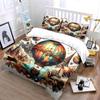 "Vintage Air Balloon Decor" Multiple Sizes Kid's and Adults' Bedroom Exquisite 3PC Bedding Set Gift
