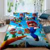 3D printed Super Mario World bedding set, a three-piece set including a printed duvet cover and pillowcases, available in adult