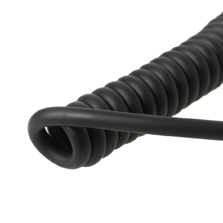 Metal Detector Spring Power Cable Black for GFX7000 4500 5000 Power Cord 1 Meter