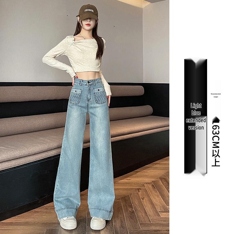 Damen Straight-Leg Jeans: Neue 2025 Lockere, Schlankmachende, Vielseitige Hosen mit weitem Bein für Frühling, Herbst und Winter.