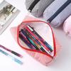 Stripe Pattern Pen Pouch Large Capacity Makeup Pouch New Pen Bag  School Supplies