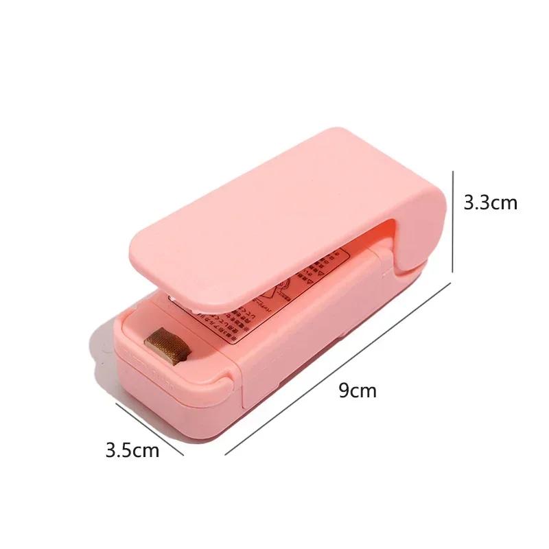 2pcs Mini Plastic Bag Sealer Machine Food Snack Storage Bag Clip Sealer Home Storage Organization Kitchen Accessories Gadgets