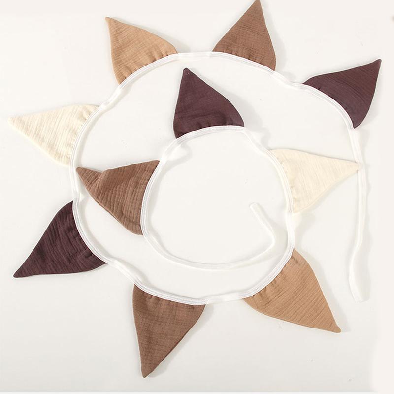 Cotton Birthday Flag Children's Room, Party Decoration Cartoon Colored Triangle Flag Flag Pulling Scene Decoration