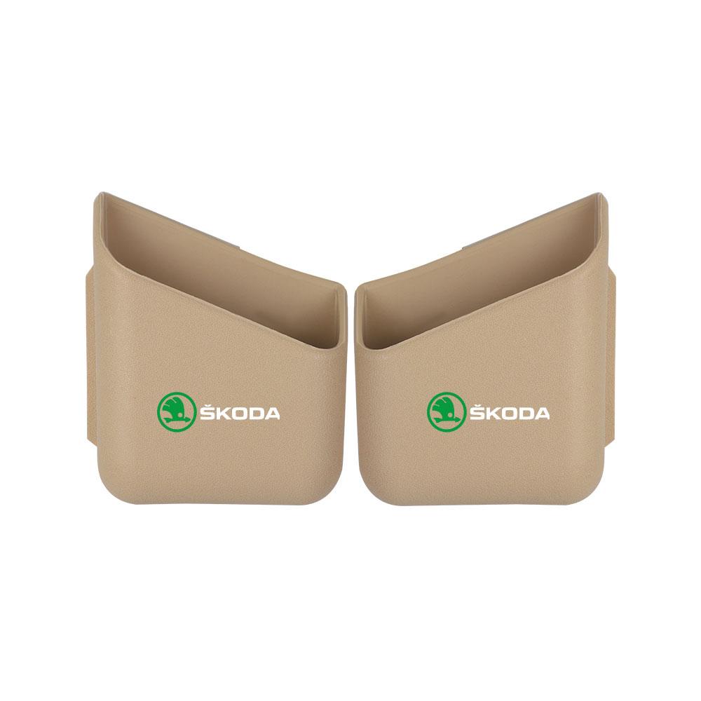 tgcyx7 Car Interior Side Door Storage Box Stowing Tidying Hanging Holder For Skoda Rapid Octavia A5 S Kodiaq Fabia A7 VII Kamiq Karoq