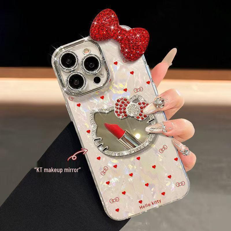 

Compatible Heart KT Cat Case for iPhone 17 Pro Max/16/15, Precise Fit, Textured Design for Women iPhone 15 Plus