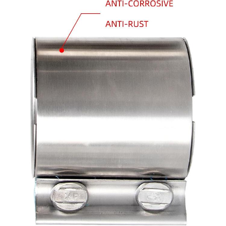 3 Inch Exhaust Clamp Butt Joint Band Clamp Sleeve Coupler 304 Stainless Steel