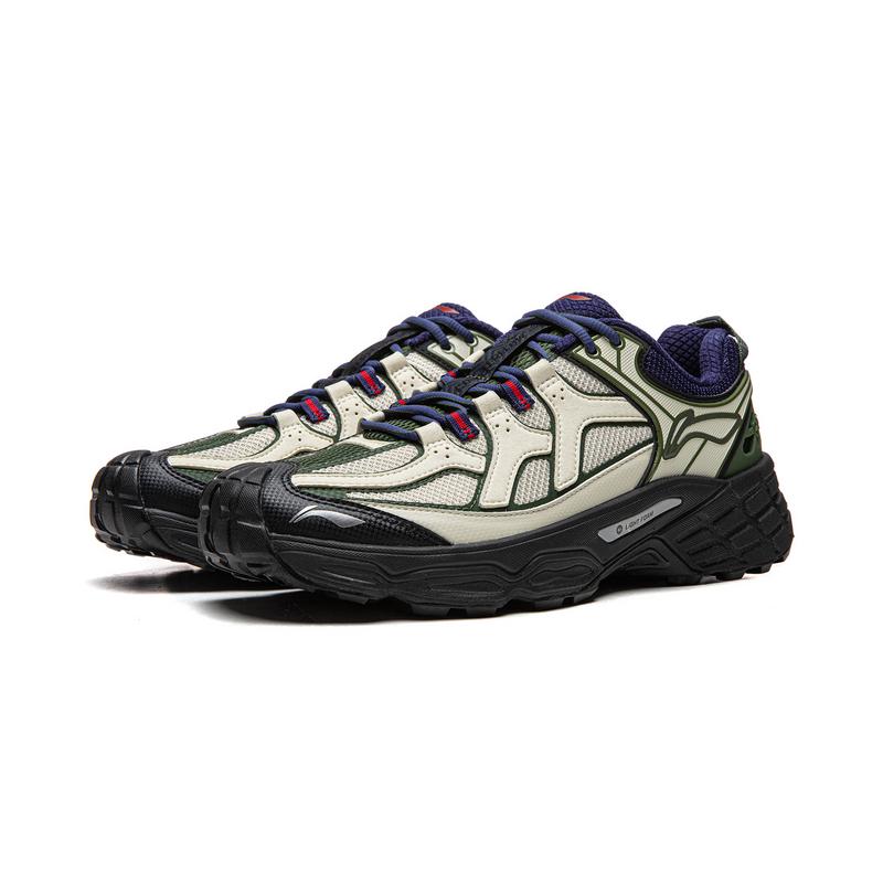 Li Ning Outdoor CF Tracing, Forest Shadow Comfortable Support Rebound Low Top Hiking Shoes Unisex AHTV033-10