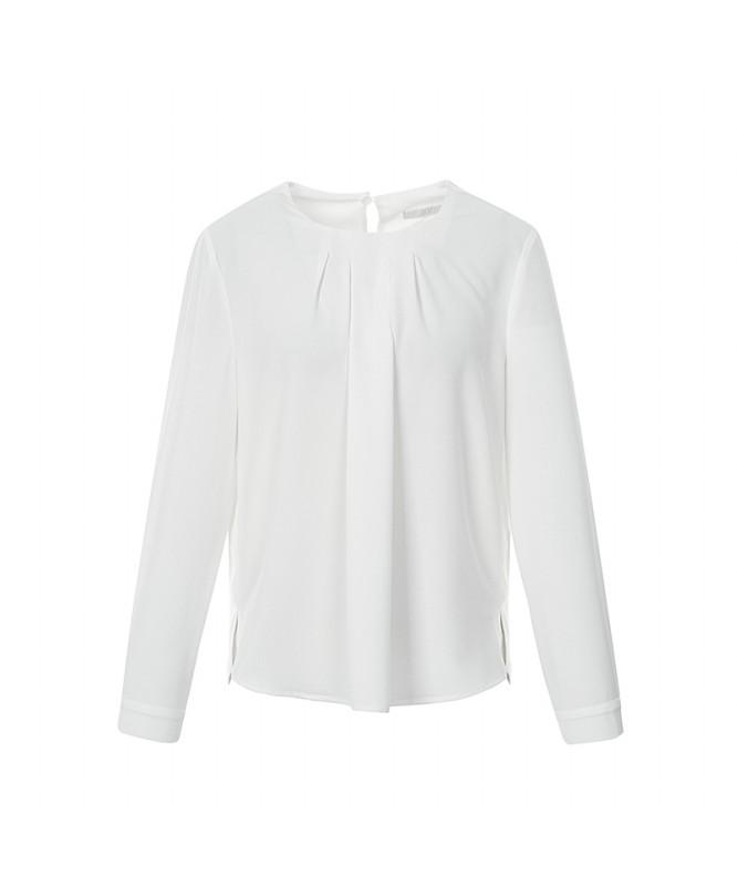 Visit In New York Neck Pintuck Blouse (Va3Ts90) Ivory(22)/055