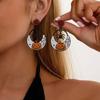 Funny Black Cat Pumpkin Earrings For Women Vintage Punk Enamel Kitten Pumpkin Drop Earring Halloween Party Aesthetic Jewelry