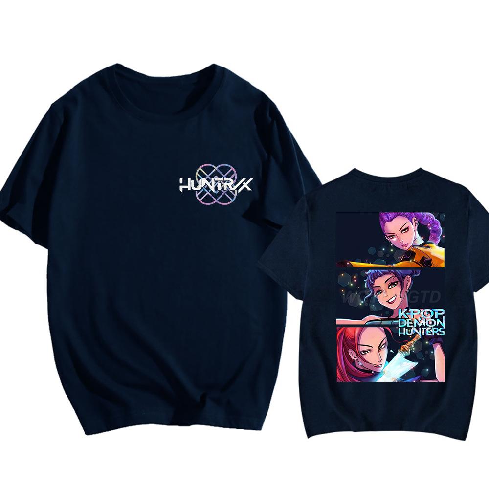 Unisex T-shirts KPop Demon Hunters Printed Round Neck Short Sleeved T-shirt Top