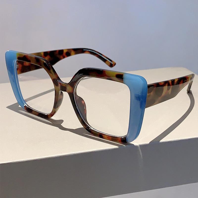 

KAMMPT Fashion Square Glasses Women Stylish Oversize MultiColor Glasses Frames Trendy Brand Design Eyeglasses for Decoration