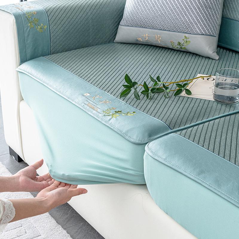 Wormwood Mosquito-Proof Sofa Hat Summer Summer  New Solid Wood Leather Full Cover Cloth Towel Rattan Mat Cool Cushion