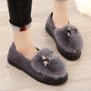 Doudou shoes women's new winter warm plush shoes flat women's shoes versatile cotton shoes