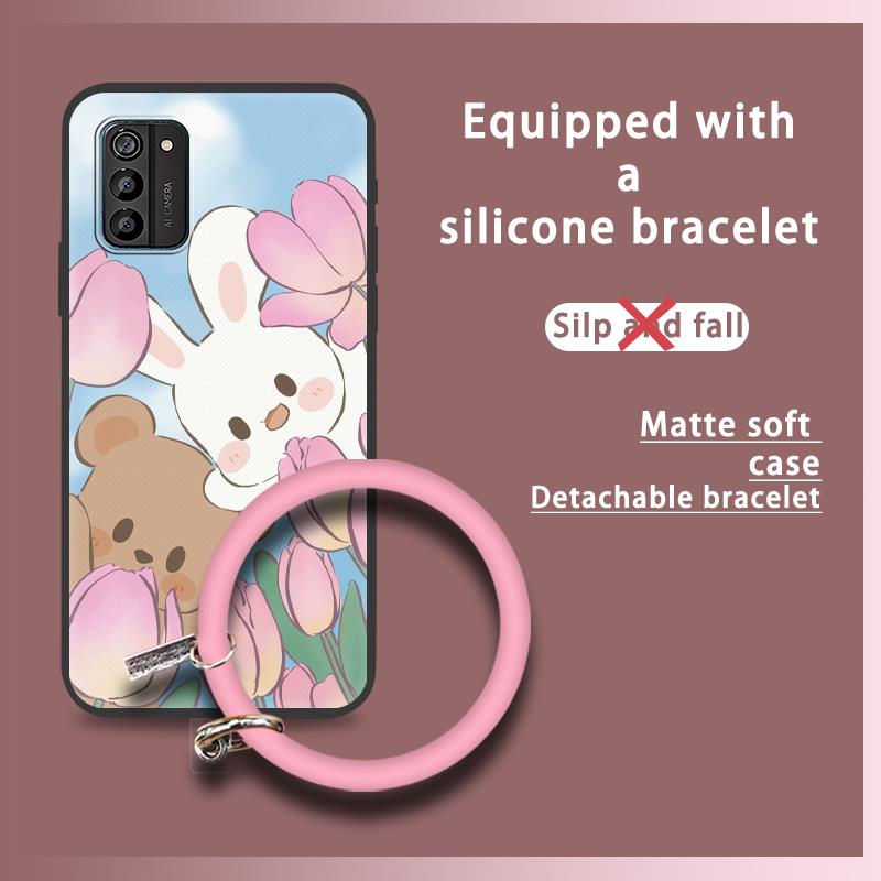 Anti-knock Bracelet Phone Case For Nokia G100 heat dissipation Back Cover Funny Solid Color Waterproof Youth Cartoon