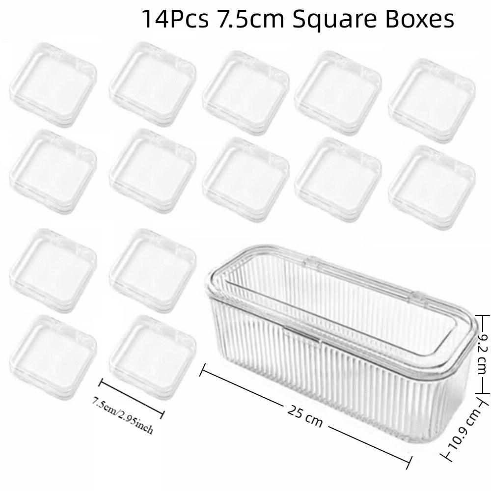 Clear Plastic Press on Nail Storage Box Sealed Bracelet Storage Cases  Travel Organizer