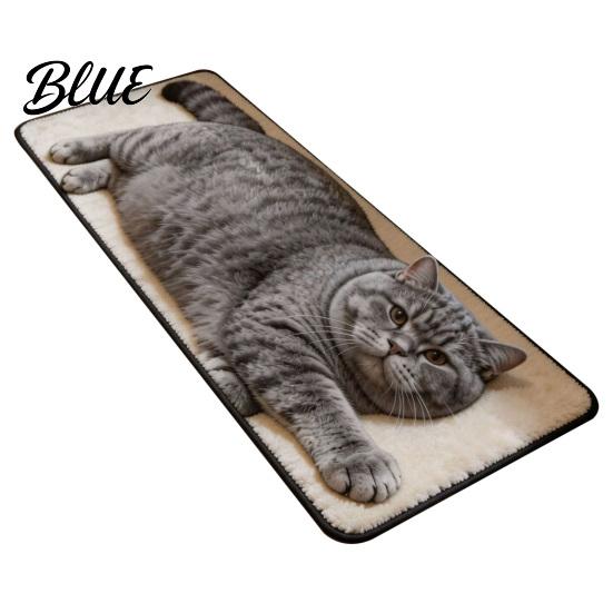 Non-slip Shower Carpet Cute Cat Shape Bathroom Rug 3D Simulation Modeling Soft Imitation Floor Mat Cashmere Absorbent Mat Decorative for Home Decor
