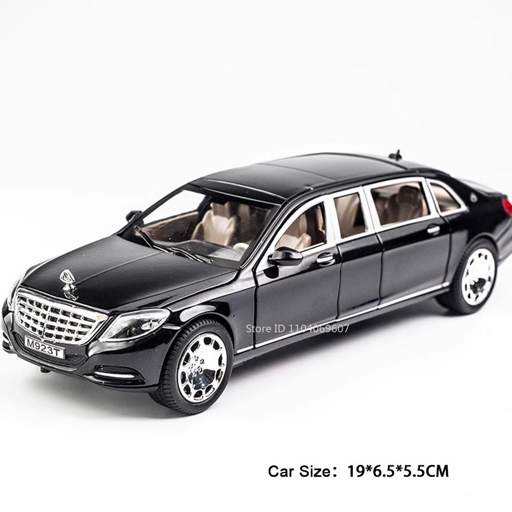1:24 Scale S600 62S Mini Model Toy Cars Alloy Diecast Doors Opened Sound Light Pull Back Rubber Tires Car Toys Children Gifts