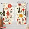 2pcs,2D Plane Printing Print Curtains Christmas Tree Bauble Floral (2) Polyester Woven (without Rod) All Seasons for Living