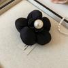 2pcs Pearl Scrunchies Shark Clip Exquisite Exaggerated Crab Clip Sponge Puff Flower Hair Claw  Party