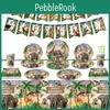 Jungle Animal Zoo Party Decorations For Boys Safari Themed Tableware And Props For Birthday Celebrations