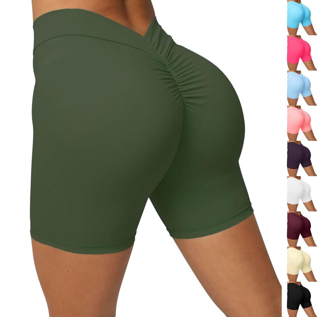 Women's High Waist Yoga Biker Workout Shorts Running Athletic Leggings