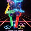 Cat Paw UFO Frisbee: LED Light-up Luminous Pet Teaser Toy