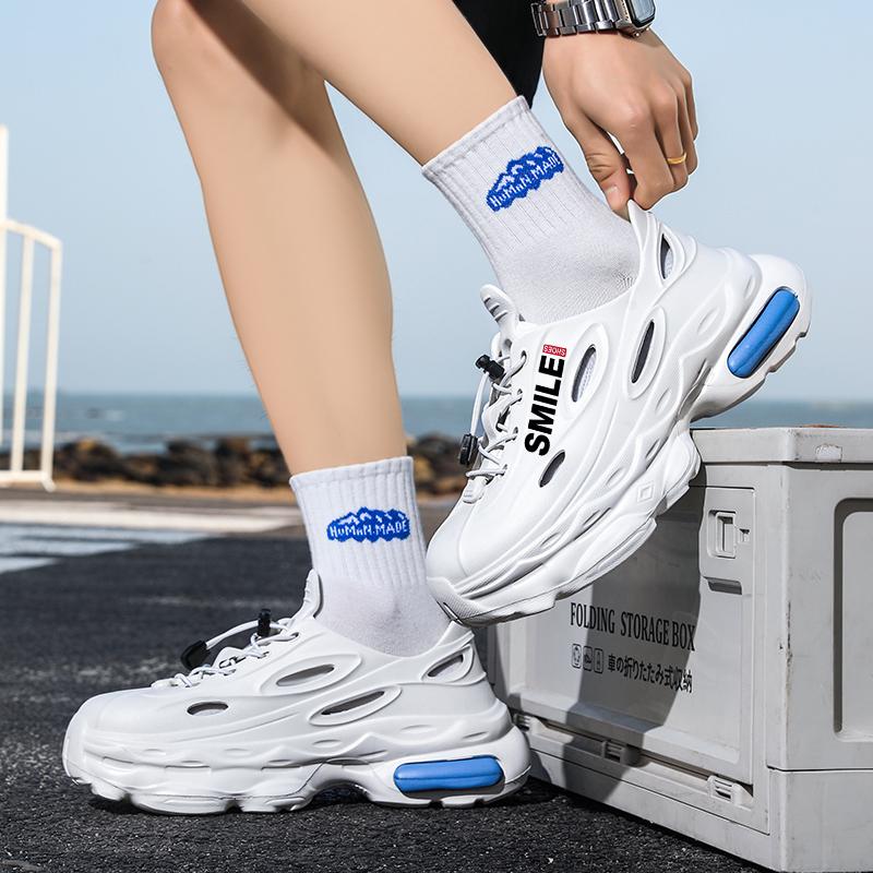 New Fashion Breathable Garden Shoes Summer Couple Sandals Non-slip Thick Bottom Men's Sandals Outdoor Baotou Beach Men's Shoes