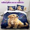 Starry Sky Animals Pattern Bedding Quilt Set Quilt Cover Pillowcase Home Decoration Birthday Gift (1 * Duvet Cover + 2 * Pillowcase, Without Core)