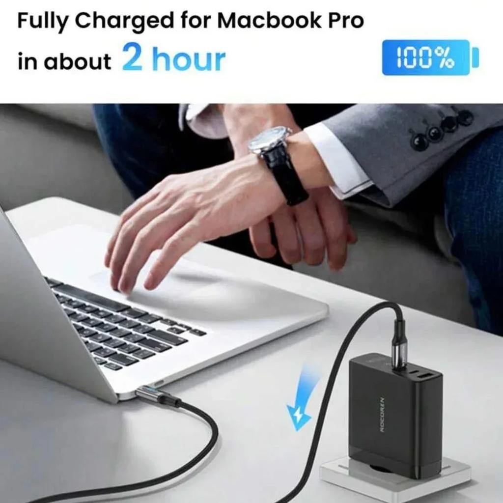iPYZH Type C Charger Cable 100W PD Fast Charging For iPhone 15 16 17 Galaxy Macbook iPad with Display