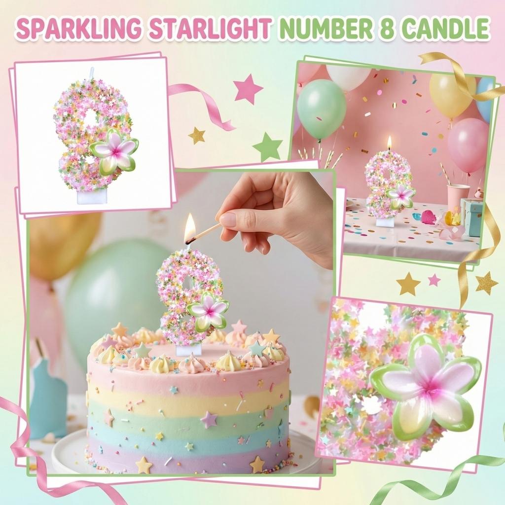 Fashion Cartoon Creative Birthday Candles Party Digital Candles