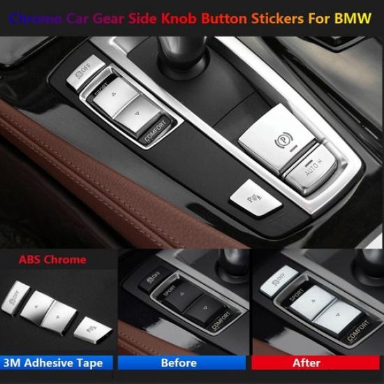 For BMW 5 6 7 Series F10 F07 F01 Car Gear Shift Knob Switch Button Cover Sticker