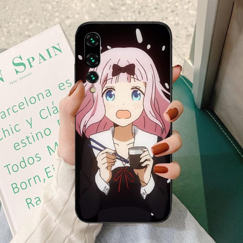 Husă pentru telefon Fujiwara Chika pentru fete pentru Huawei P50 P40 P30 Pro Lite P Smart 2021 2019 Magic 3, moale, neagră