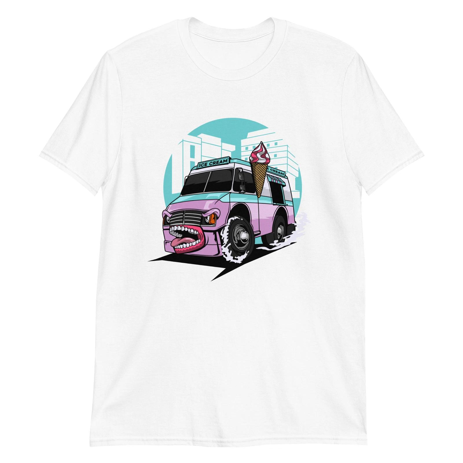 Ice Cream Van Unisex T-Shirt, Bigfoot, Cartoon, Motocross, Monster Jam, Car L
