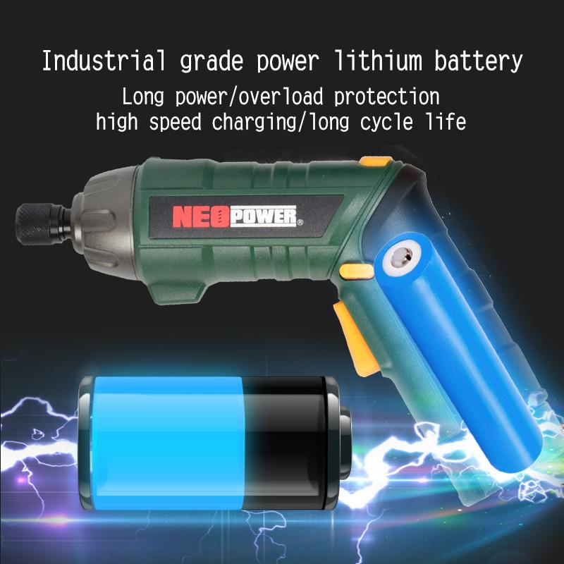 Multifunktionales elektrisches Schraubendreher-Set wiederaufladbares kleines Haushalts-Kreuzschlitz-Elektroschraubendreher-Set