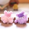 Small Ball Coal Pendant Keychain Ornament With Pp Cotton Soft Plush Gift For