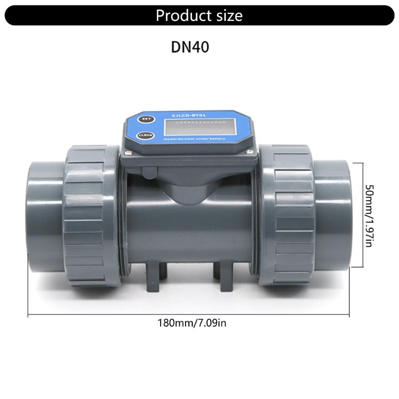 Digital Turbines Flowmeter Suitable For Farm & Garden Irrigation With LCD Display Measure Water Petrol Kerosene Methanol