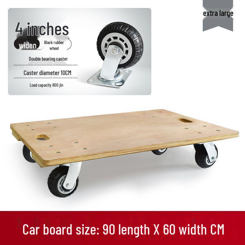 Robuster hölzerner Schildkröten-Auto-Wagen mit leisen Universalrädern