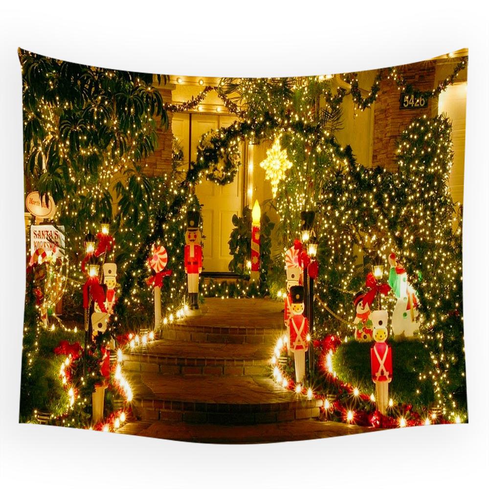 

Счастливого Рождества, рождественского подарка, украшения, гобелен с принтом, дома, спальни, гостиной, фоновое украшение, гобелен 100x75cm