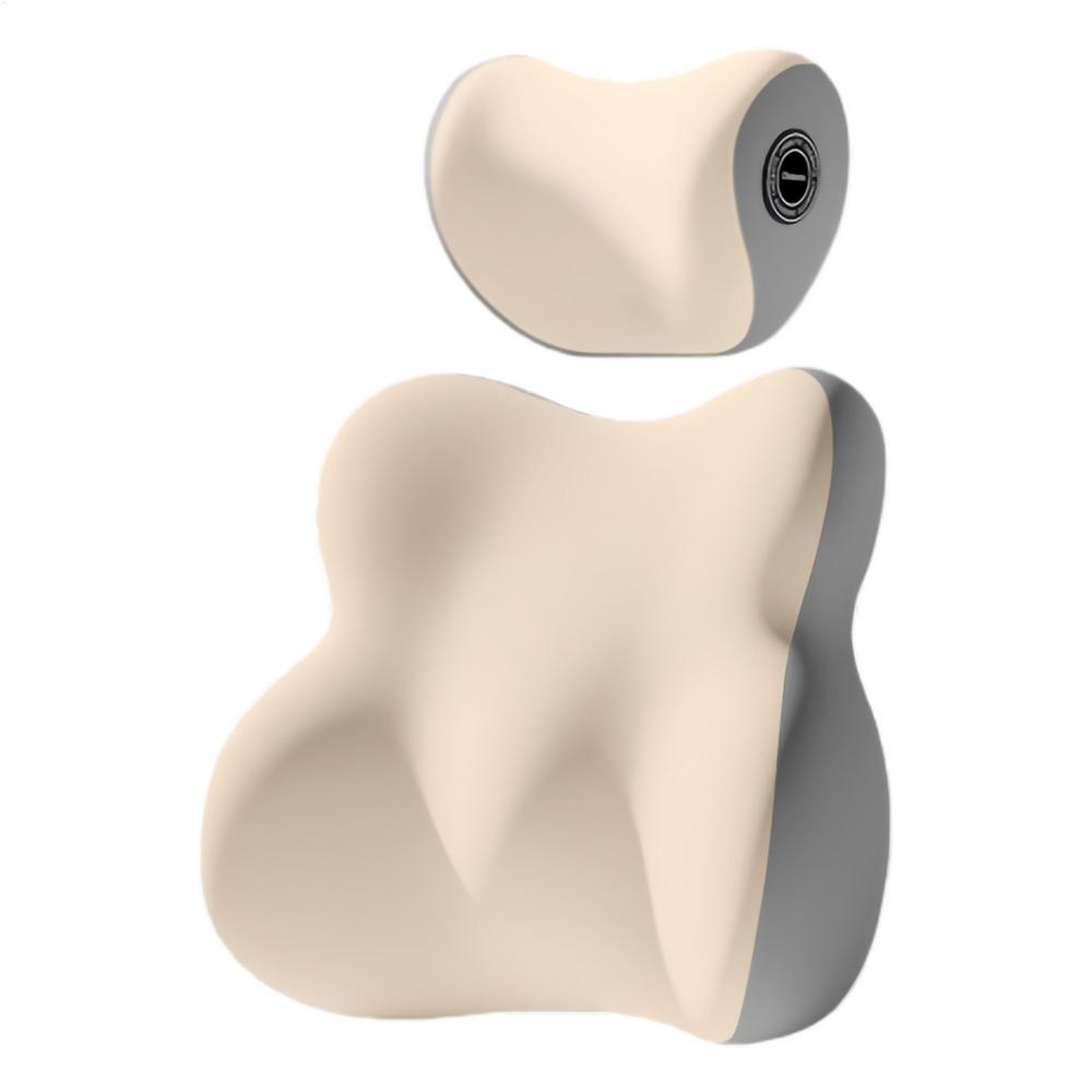 Lumbar Cushion For Car Memory Foam Ergonomic Auto Accessories Car Neck Pillow Kit For Vehicle Truck Travel Trip Commuting Daily