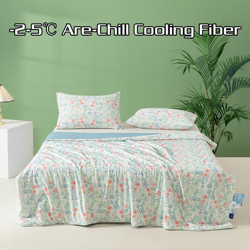Cooling Blanket with Double Side Cold & Cooling Fabric Lightweight Breathable Cooled Summer Quilt Silky Air Condition Comforter
