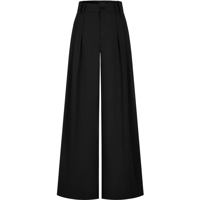 AnnaKou Women's Pleated Wide-Leg Trousers