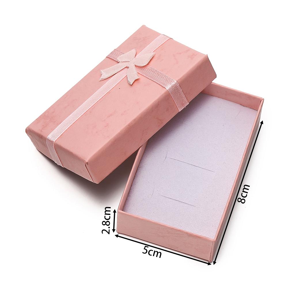 1pc High Quality Paper Ring Necklace Square Box Jewelry Necklace Earrings Rectangular Package Gift Box