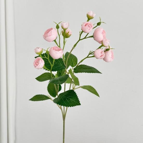 12 Head Artificial Peony Flower Bouquet Realistic Faux Silk Peony Floral Arrangement for Home Wedding Table Decoration