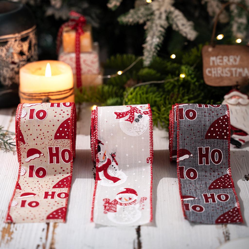 5m Christmas Snowman Ribbon Christmas Ribbon Christmas Tree Decoration Ribbon Gift Decoration Ribbon
