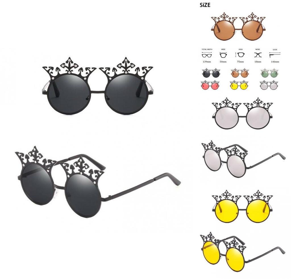 Round Retro Vintage Oversized Women Designer Sunglasses With Uv400 Mirror Lens