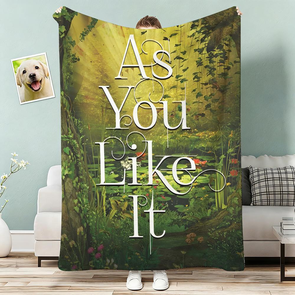 As You Like It Throw Lightweight 240g Flannel Blanket Soft Skin-friendly for Summer Cooling 75x90cm