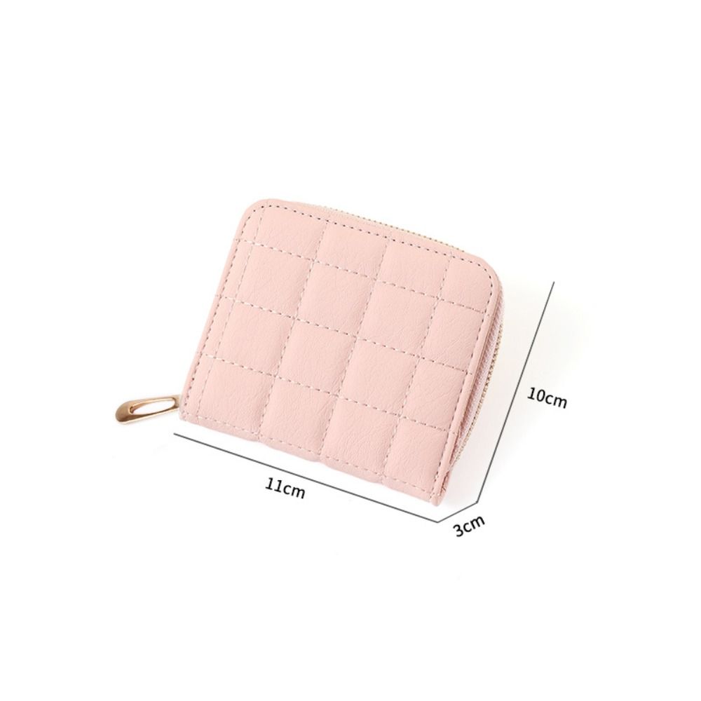 Fashion PVC Nylon Women Short Wallet Zipper Design Solid Color Coin Purse Large Capacity Card Bag Holder Women Men