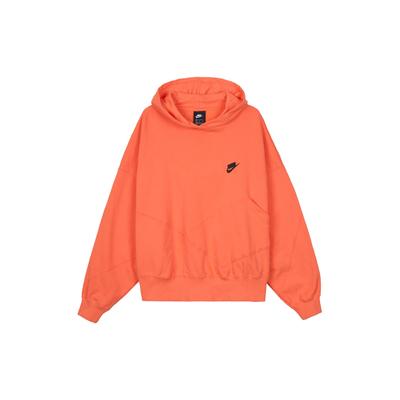 Unregelmäßiger Patchwork-Taschen-Oversize-Hoodie Damen-Oberteile Orange DC5281-842