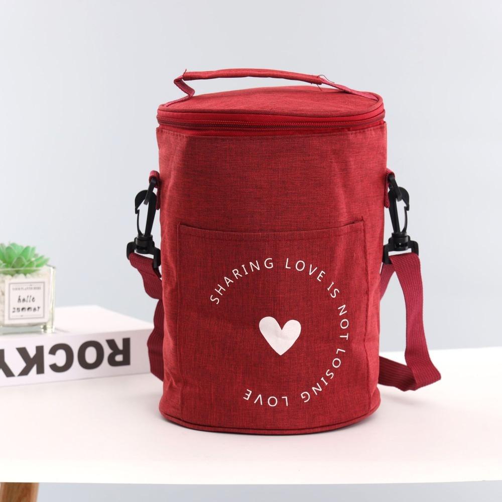 Oxford Round Lunch Bag Large Capacity Thermal Bag  with Rice At Work