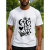 European sizes Bohemian Style Abstract Heart Star Men'S Print Short-Sleeve T-Shirt, High-Quality Personalized One-Piece Tee